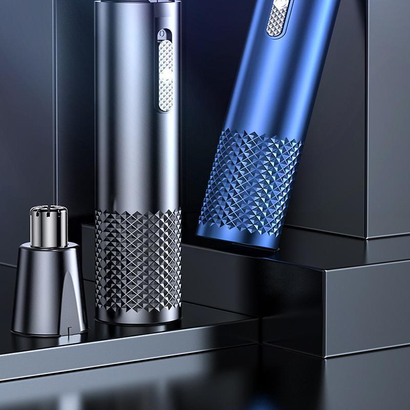 Remover Nose Ear Clipper Hair Trimmer Eyebrow Electric Men Rechargeable Shaver - Blue 4