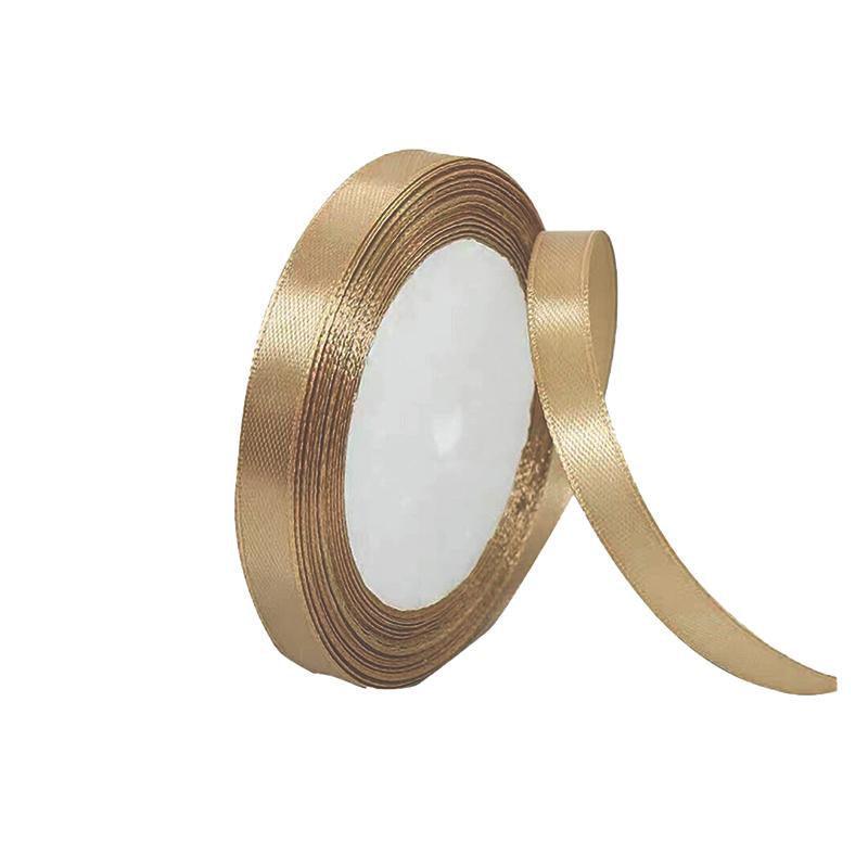 10mm Width Satin Hair Ribbon Wedding Party Decoration Gift Banquet 22m - Golden Yellow 6