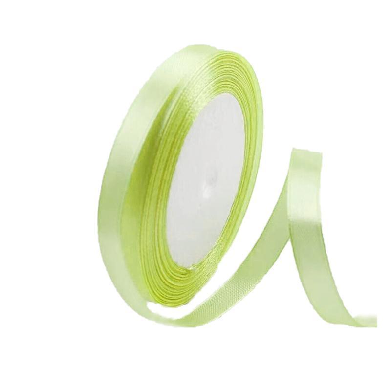 10mm Width Satin Hair Ribbon Wedding Party Decoration Gift Banquet 5m - Fruit Green 7
