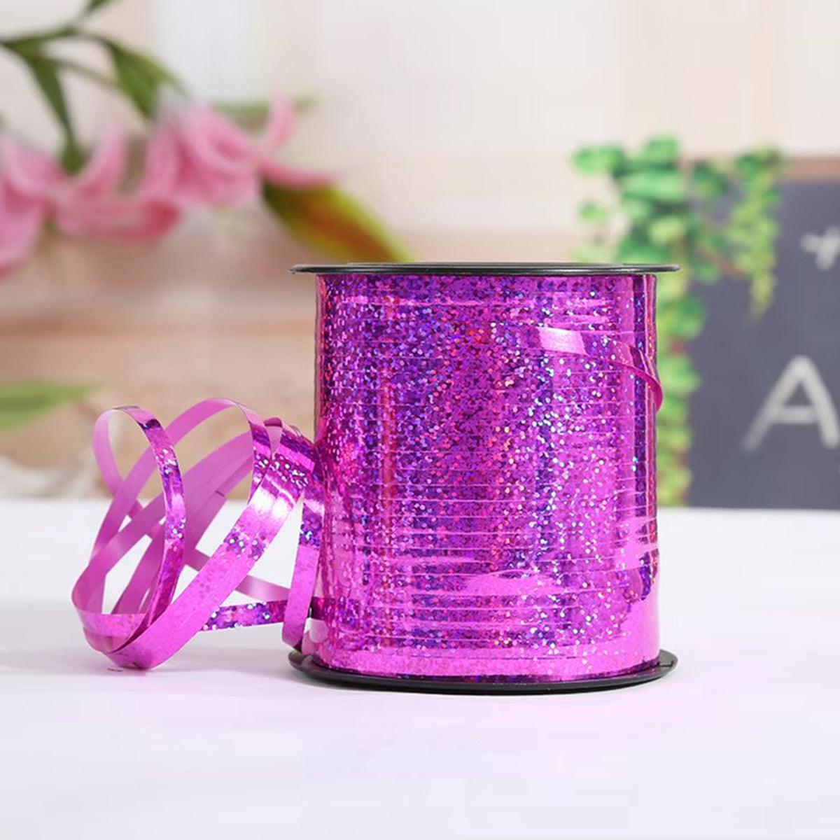 5mm Balloon Ribbon Curling Party String Gift Wrap Decoration Birthday Wedding - Laser-Purple 5