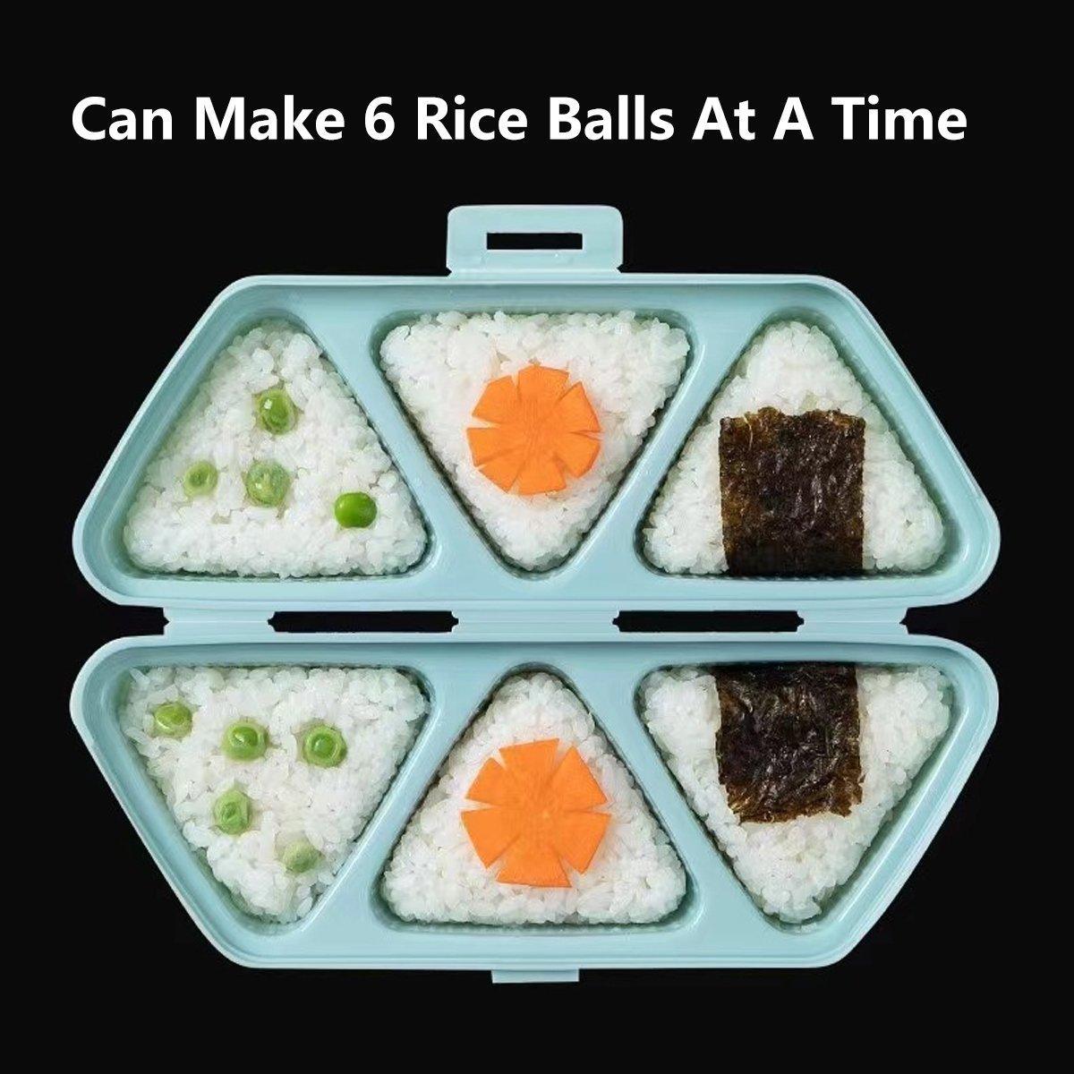 Triangle Onigiri Bento Compartment Lunch Box Portable Food Storage Container 5