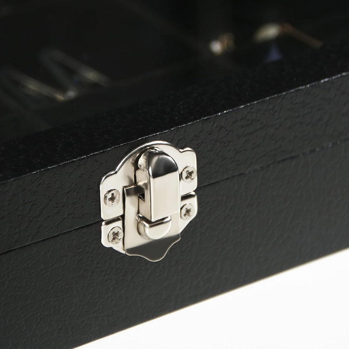 Black Jewellery Box with Lid Dustproof Necklace Ring Earring Storage Display Box 5