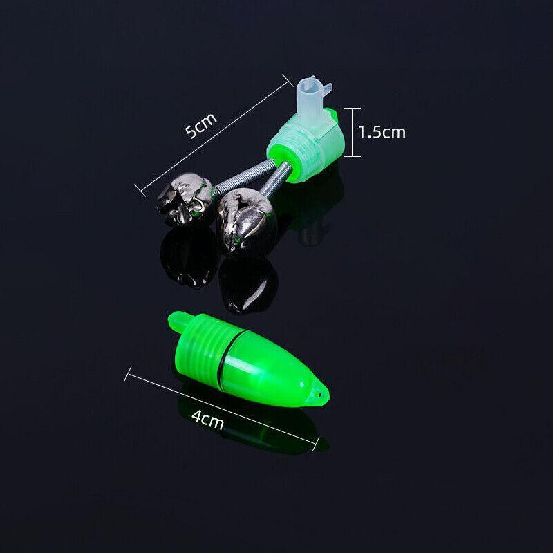 10Pcs LED Night Fishing Bite Alarm Bells Clip-on Rod Tip Lights 4