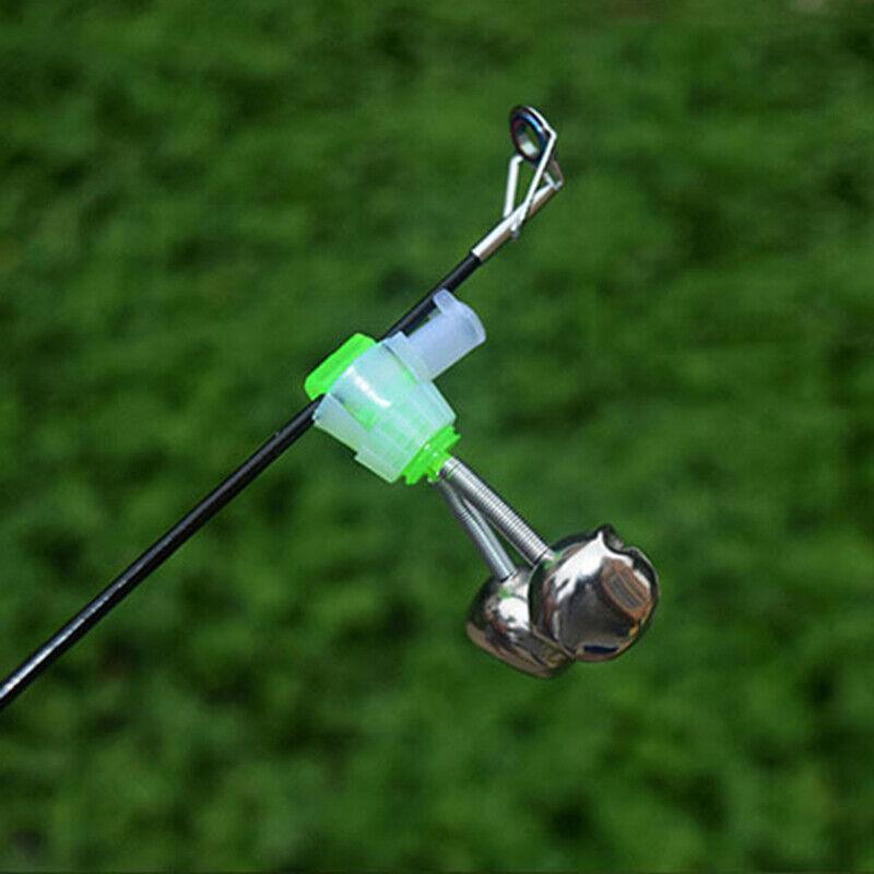 10Pcs LED Night Fishing Bite Alarm Bells Clip-on Rod Tip Lights 5