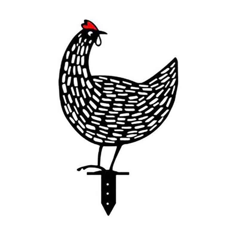 Garden Ornaments Chicken Yard Art Garden Backyard Lawn Decor Gift Easter Deco - C 10