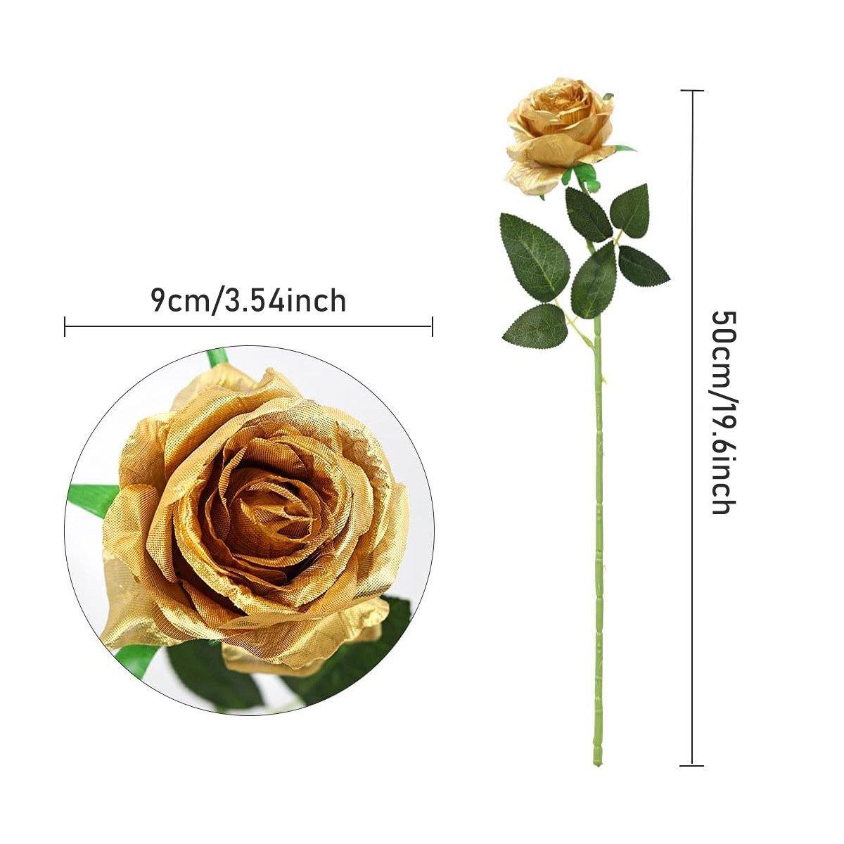 10pcs Artificial Silk Simulation Rose Flowers - Wedding Party Home Decorations - Dark-Blue 3