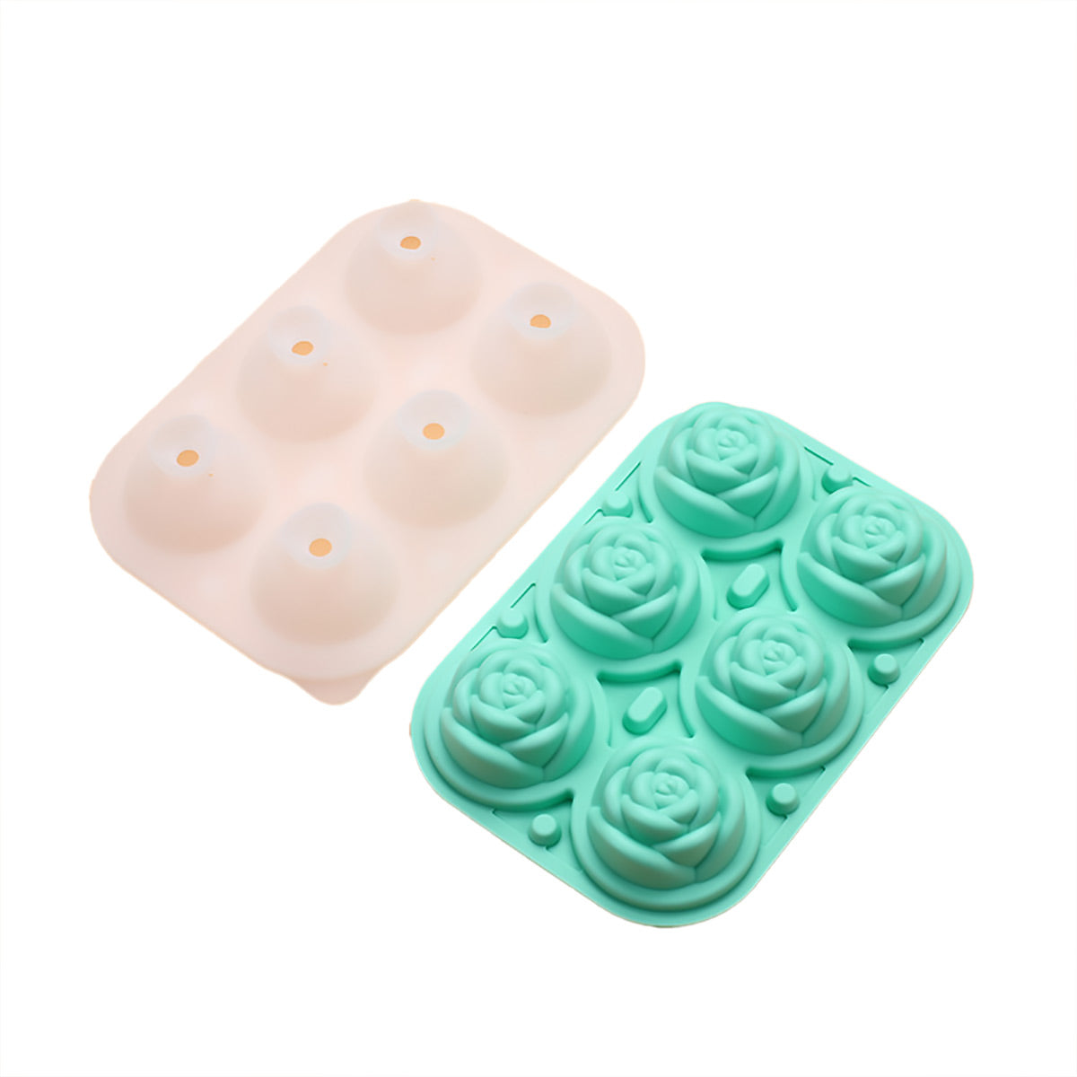 Large Ice Cube Tray Rose Maker Silicone Mold Whiskey Chocolate Jelly Mould DIY - Green 9