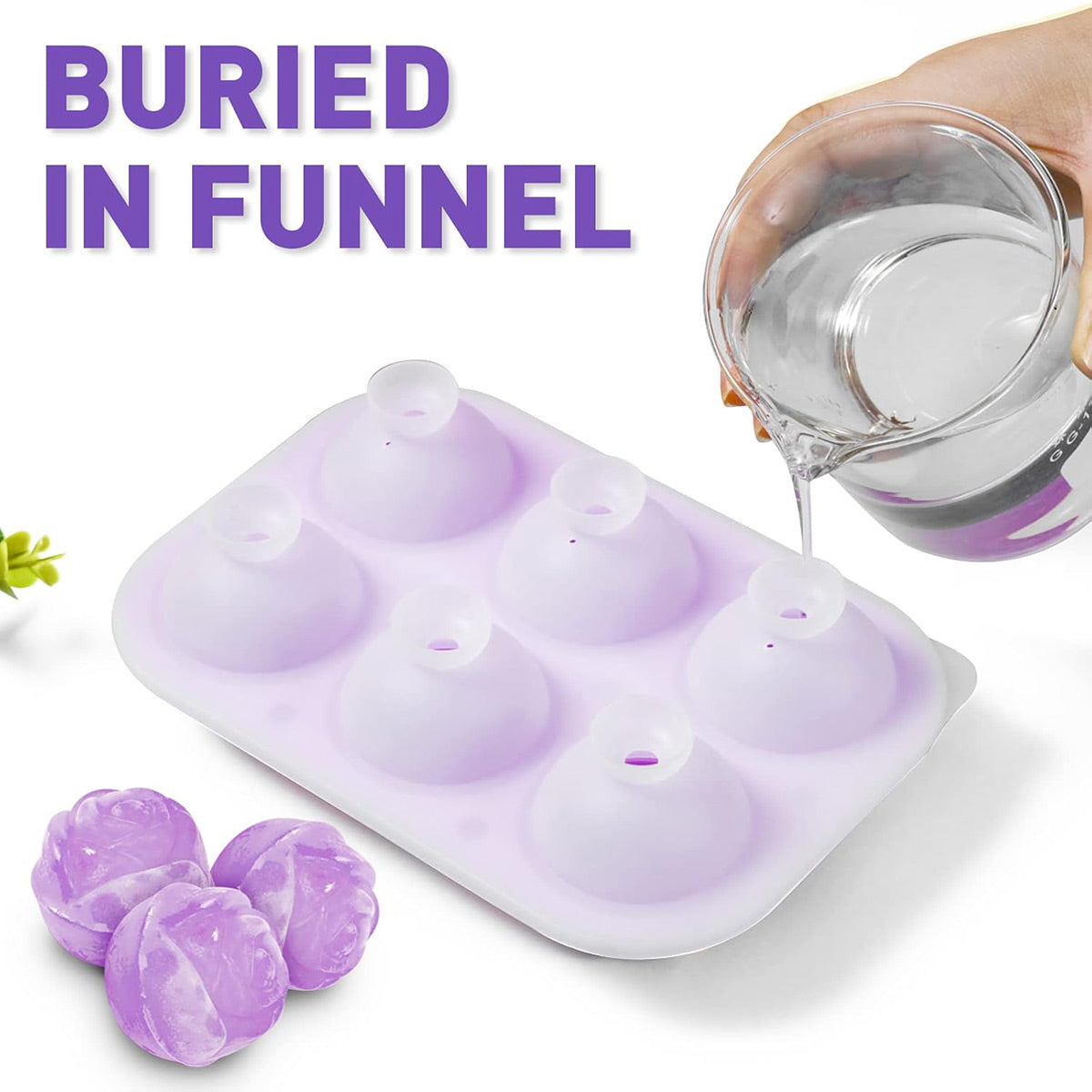 Large Ice Cube Tray Rose Maker Silicone Mold Whiskey Chocolate Jelly Mould DIY - Pink 5