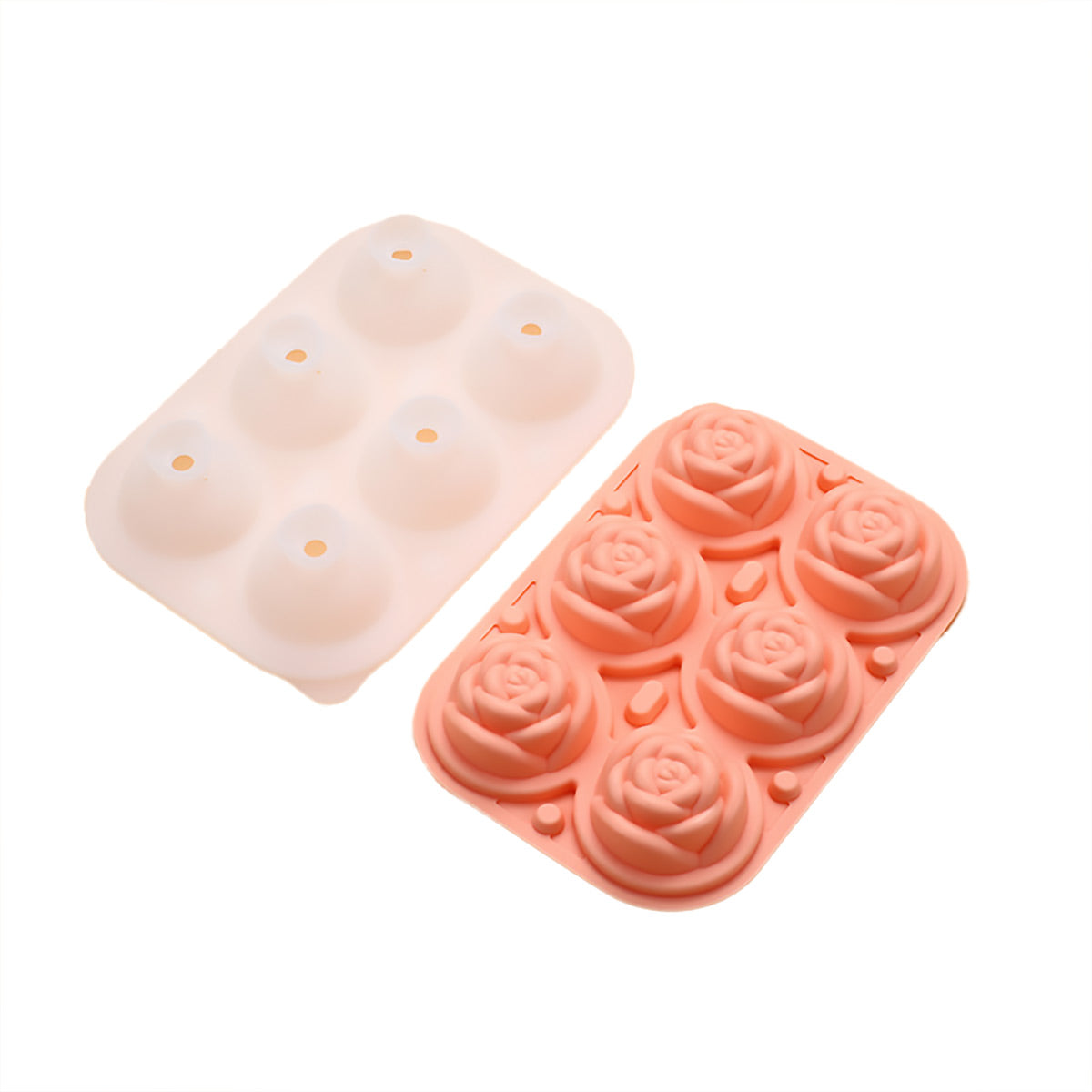 Large Ice Cube Tray Rose Maker Silicone Mold Whiskey Chocolate Jelly Mould DIY - Pink 7