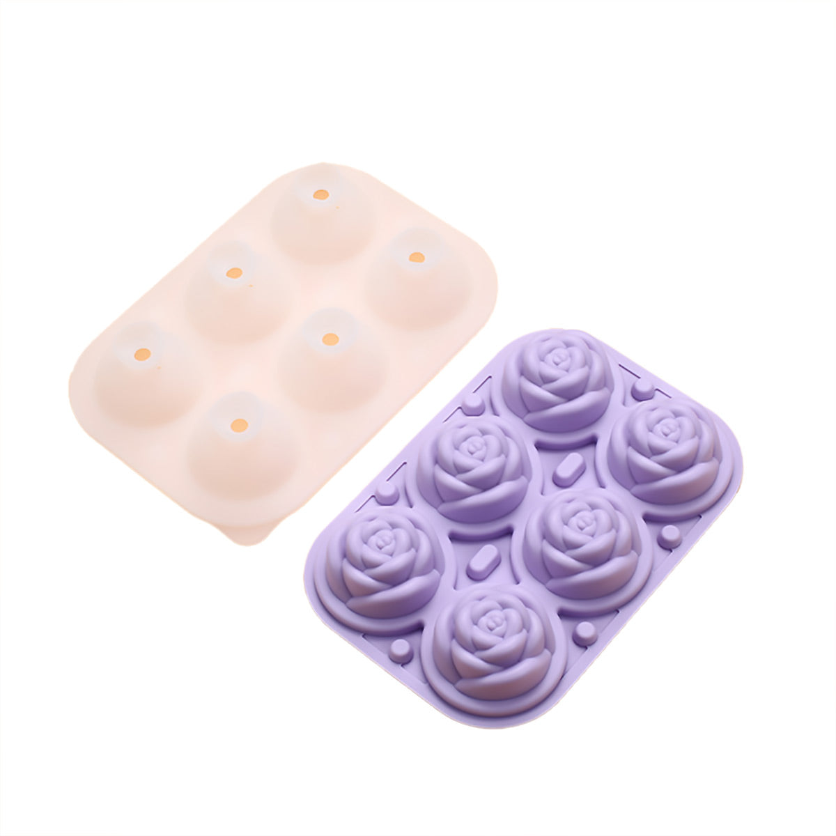 Large Ice Cube Tray Rose Maker Silicone Mold Whiskey Chocolate Jelly Mould DIY - Pink 8