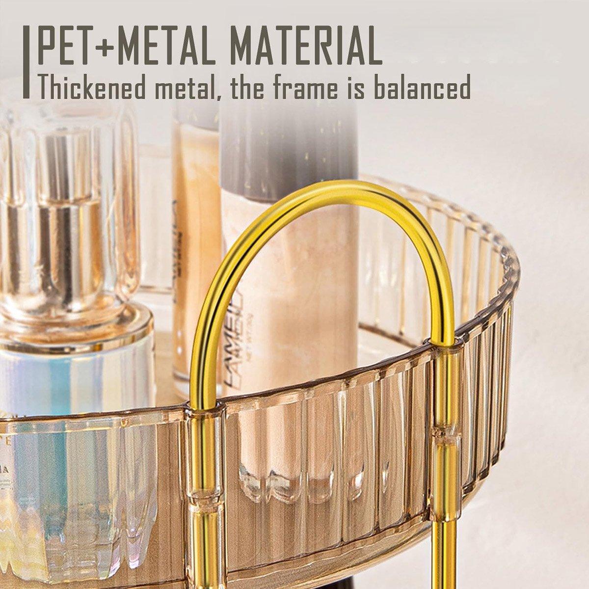 Rotating Cosmetic Organiser Home Storage Shelf Box for Makeup and Beauty Product - Green 4