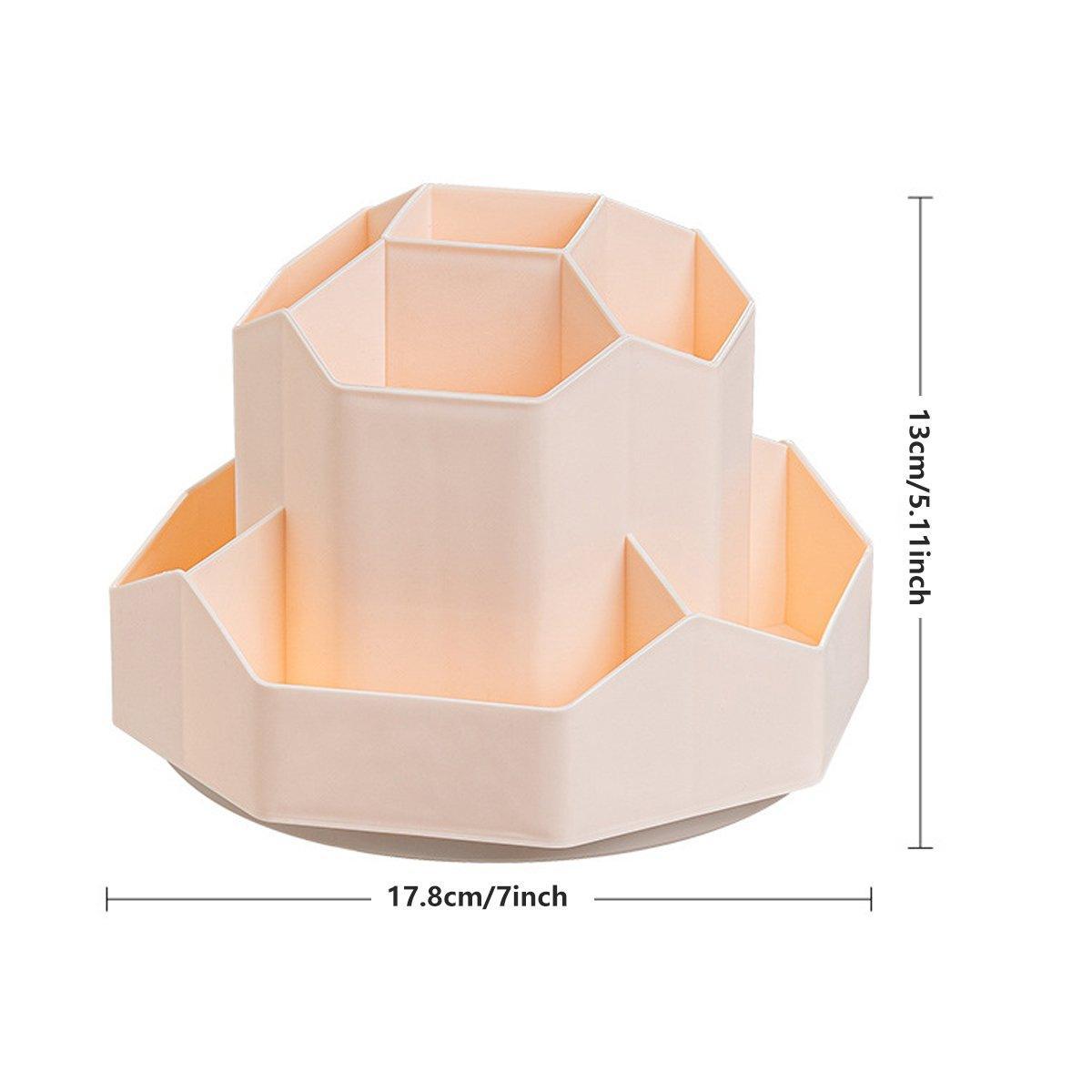 360 Degree Rotating Large Capacity Pen Holder Plastic Desktop Office Student Organizer 3