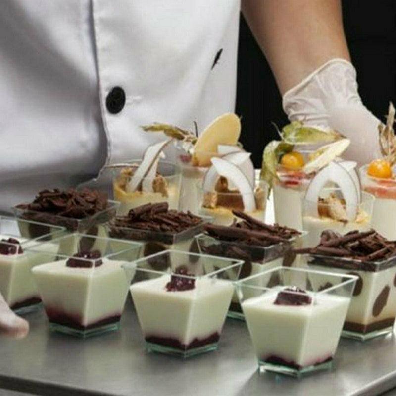 40-50 Pcs Mousse Cake Dessert Cups Clear Plastic Sample Drink Wine Jelly Tumbler - 40PCS-Round-60*80MM 5