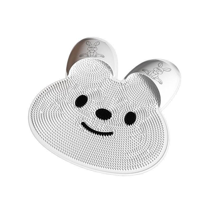 Silicone Foot Scrubber Rabbit Tub Mat Suction Cup Exfoliating Brush Cleaning Mat - Pink 8