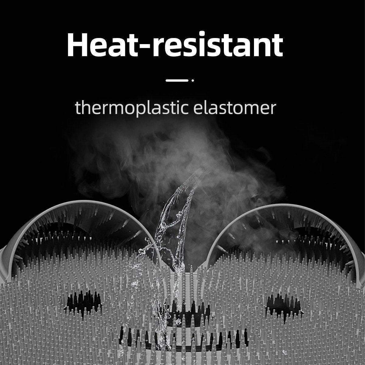 Silicone Foot Scrubber Rabbit Tub Mat Suction Cup Exfoliating Brush Cleaning Mat - White 5