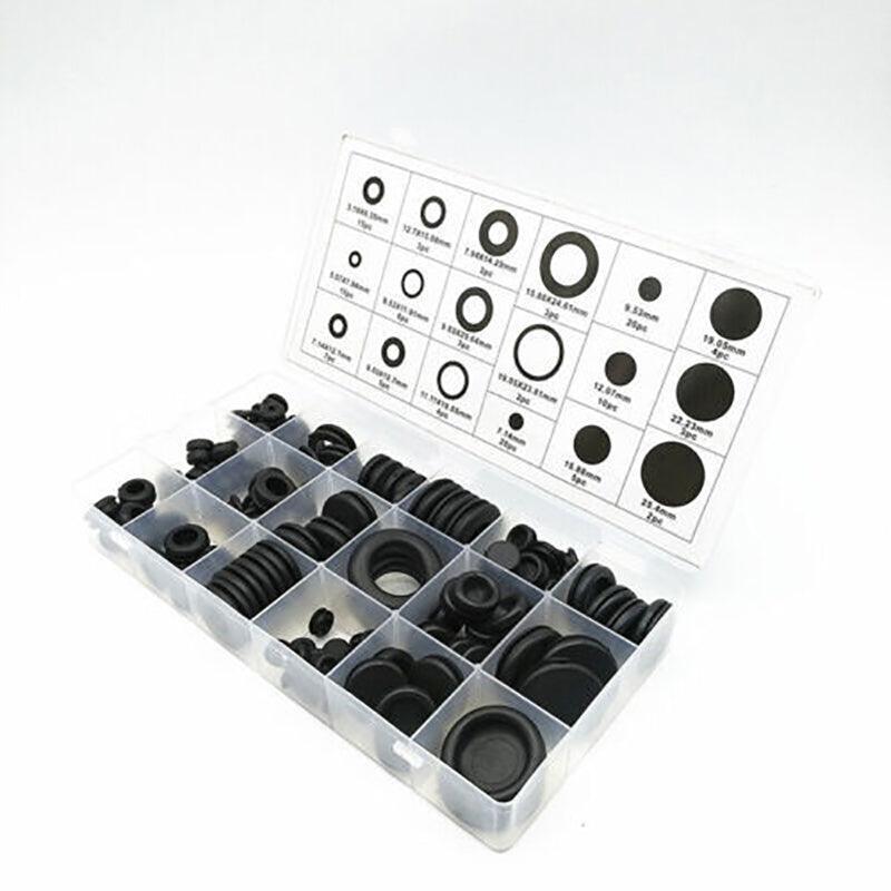 125Pcs Rubber Grommet Set-Assorted Fastener Kit 18 Popular Sizes 3