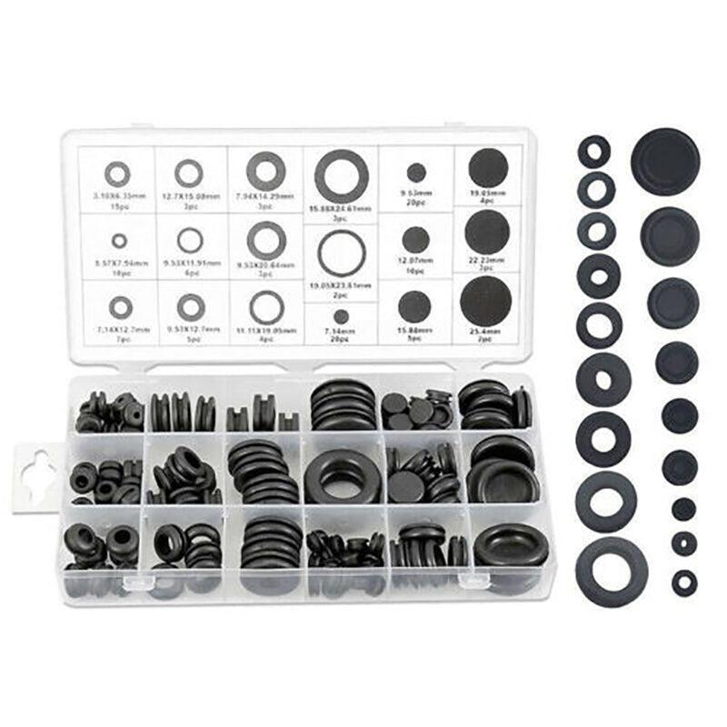 125Pcs Rubber Grommet Set-Assorted Fastener Kit 18 Popular Sizes 5