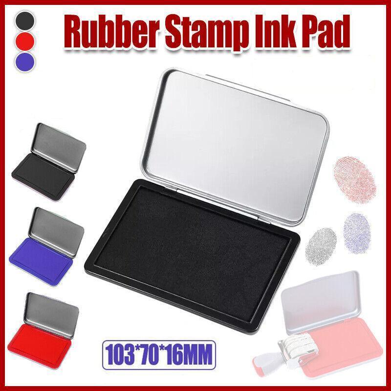 Ink Pad for Rubber Stamps and Fingerprint Crafts Non Toxic Ink for Office and DIY Use - Red