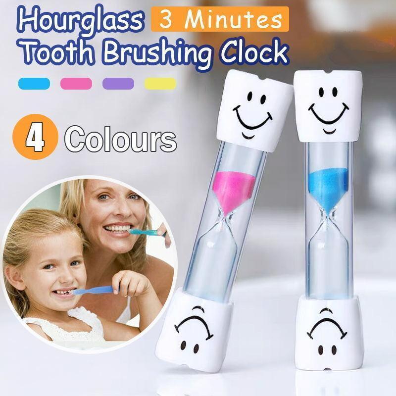 3-Minute Hourglass Sand Timer Smiley Face Clock for Brushing or Kitchen Use - Purple