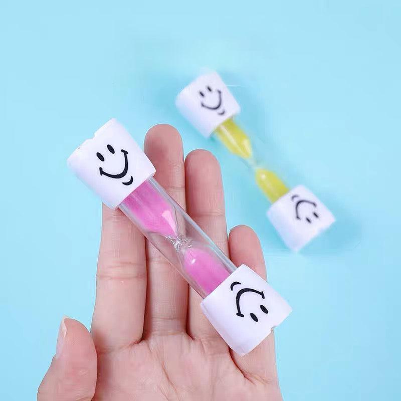 3-Minute Hourglass Sand Timer Smiley Face Clock for Brushing or Kitchen Use - Yellow 3