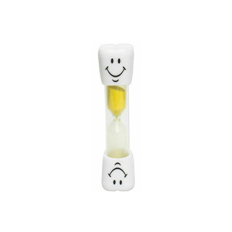 3-Minute Hourglass Sand Timer Smiley Face Clock for Brushing or Kitchen Use - Yellow 7