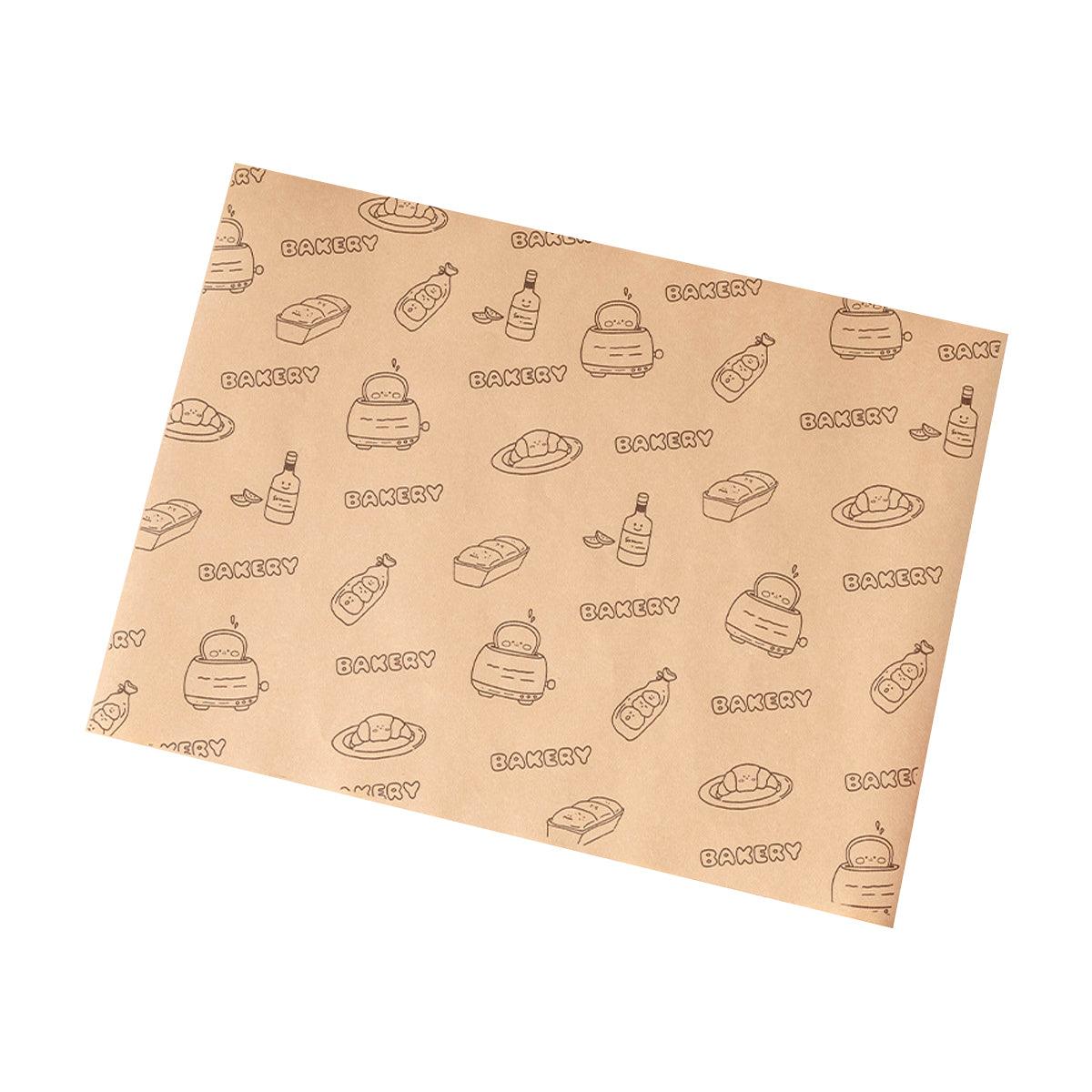 100pcs Sandwich Wrappers Oil Blotting Coated Paper Air Fryer Baking Parchment - Lemon Bear 6