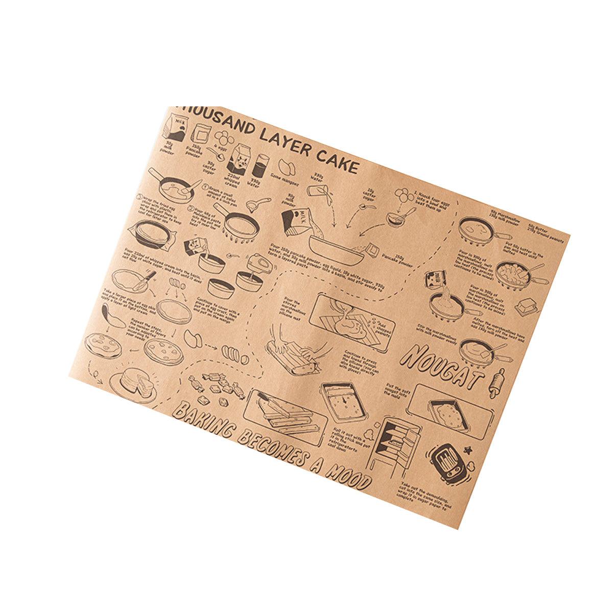 100pcs Sandwich Wrappers Oil Blotting Coated Paper Air Fryer Baking Parchment - Lemon Bear 7