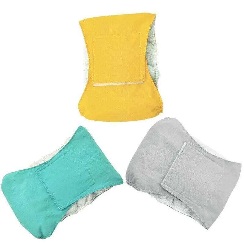 S Male Dog Puppy Nappy Diaper Belly Wrap Band Sanitary Pants Underpants - Yellow