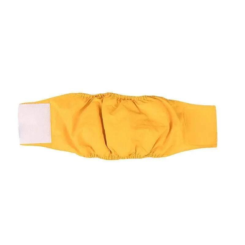 S Male Dog Puppy Nappy Diaper Belly Wrap Band Sanitary Pants Underpants - Yellow 8