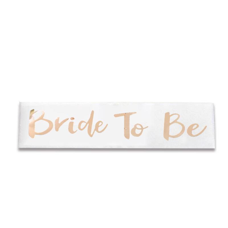 Bridal Party Sash Rose Gold Bride Bridesmaid Maid Honour Mother Hens Night Wear - Bride To Be 6