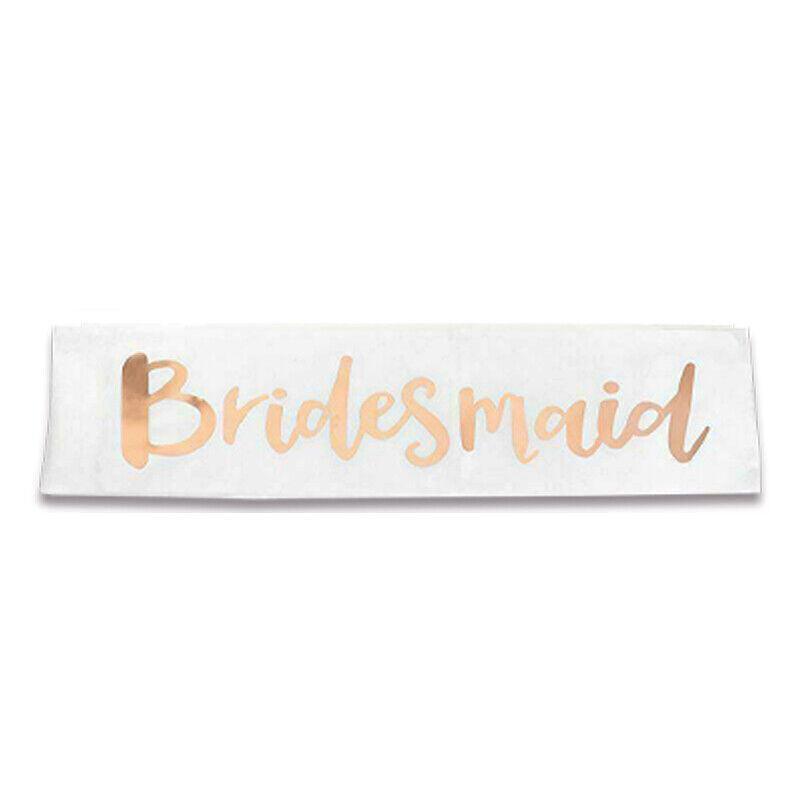 Bridal Party Sash Rose Gold Bride Bridesmaid Maid Honour Mother Hens Night Wear - Bride To Be 7