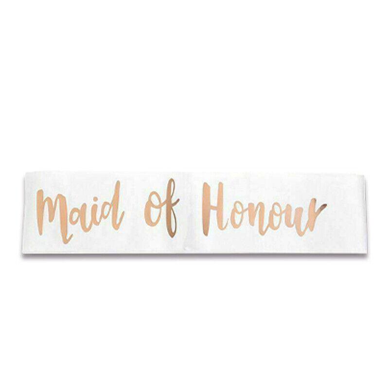 Bridal Party Sash Rose Gold Bride Bridesmaid Maid Honour Mother Hens Night Wear - Mother Of The Bride 8