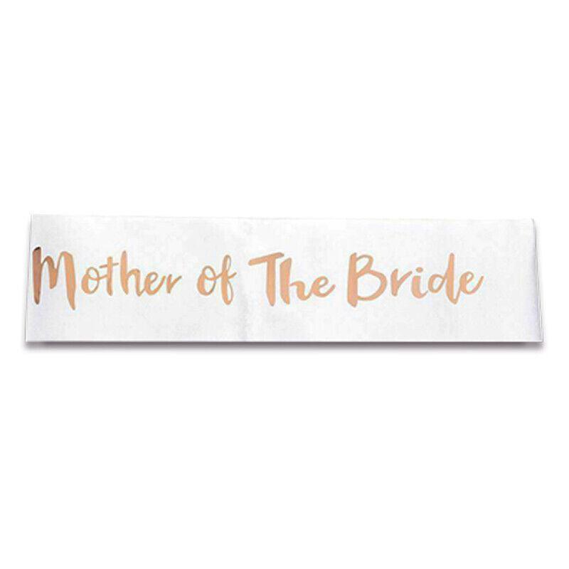 Bridal Party Sash Rose Gold Bride Bridesmaid Maid Honour Mother Hens Night Wear - Mother Of The Bride 9