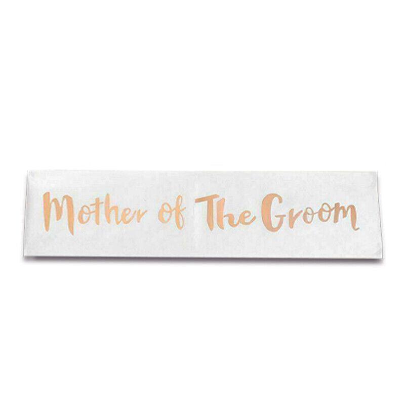 Bridal Party Sash Rose Gold Bride Bridesmaid Maid Honour Mother Hens Night Wear - Mother Of The Bride 10