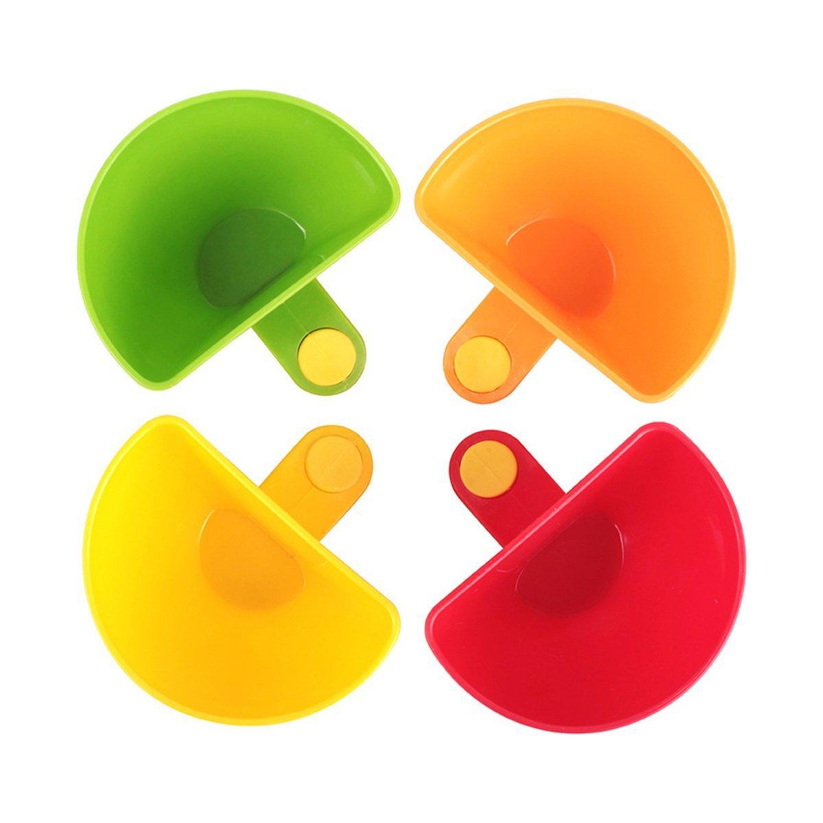 8PCS Plastic Salad Dressing Box Set Double Clip Bowl Snack Container with Spoon