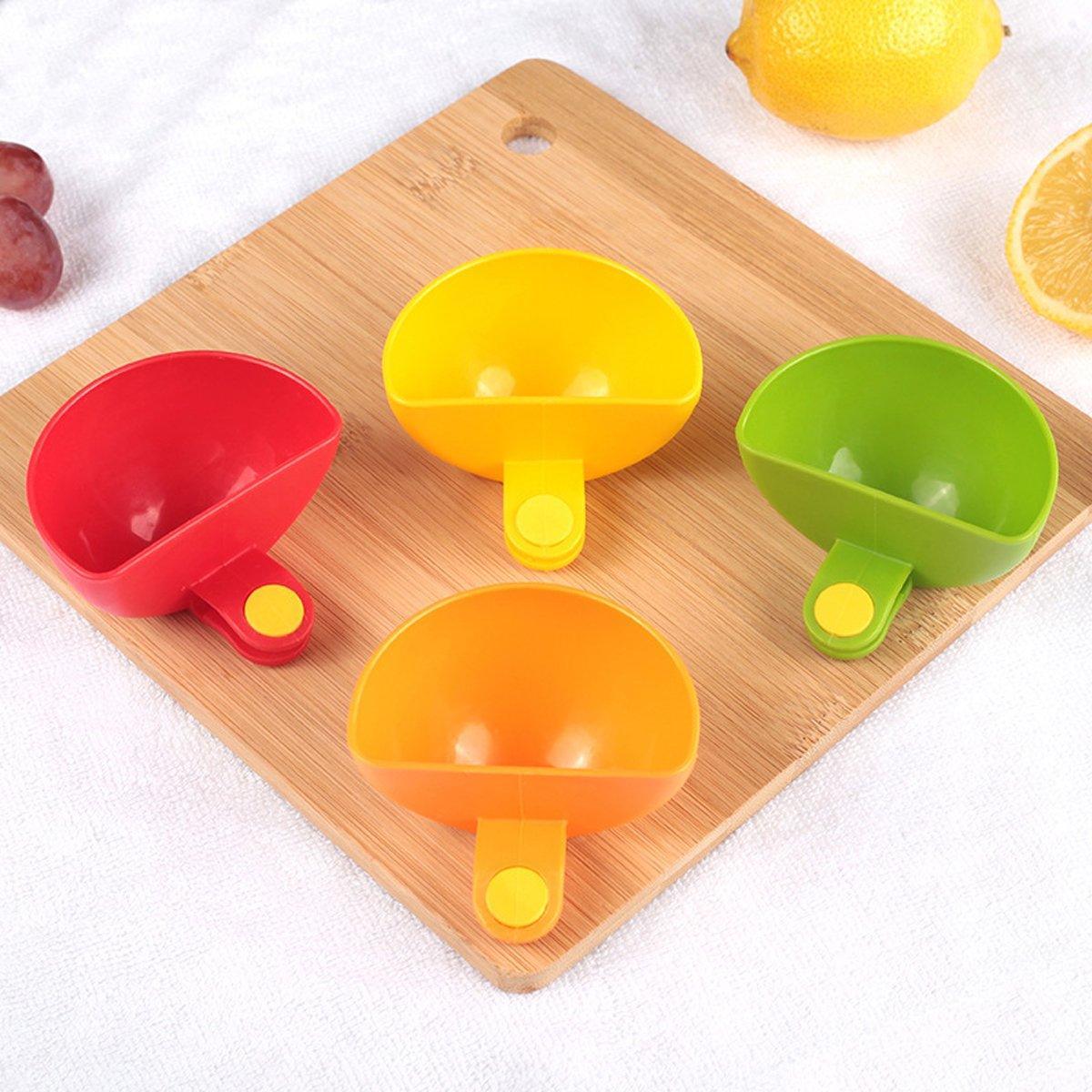 8PCS Plastic Salad Dressing Box Set Double Clip Bowl Snack Container with Spoon 4