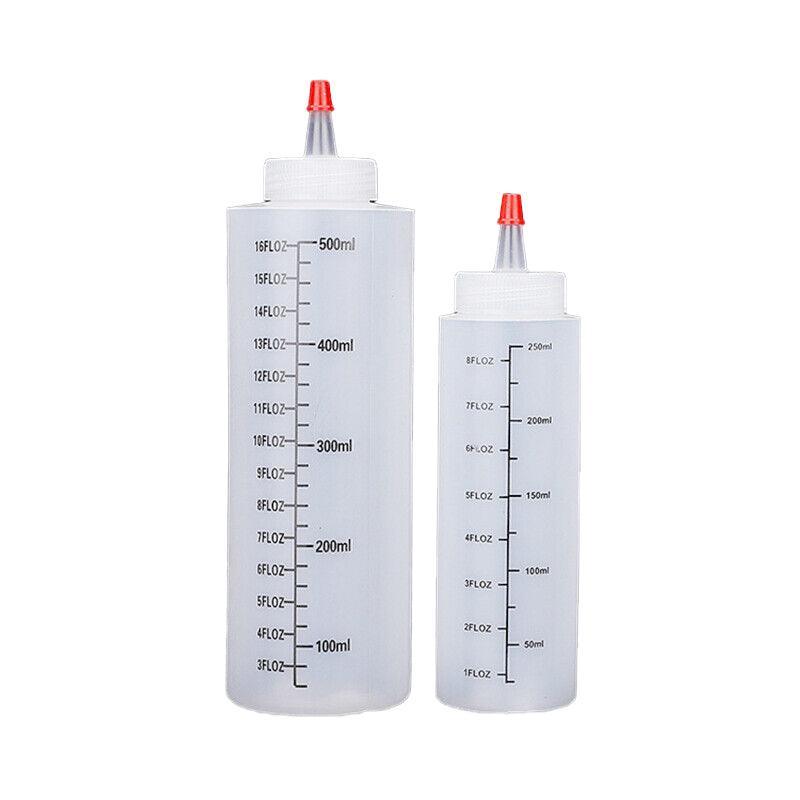 Squeeze Condiment Dispenser Bottles 250ml 500ml Sauce Craft Use Set of 6 - 250ML