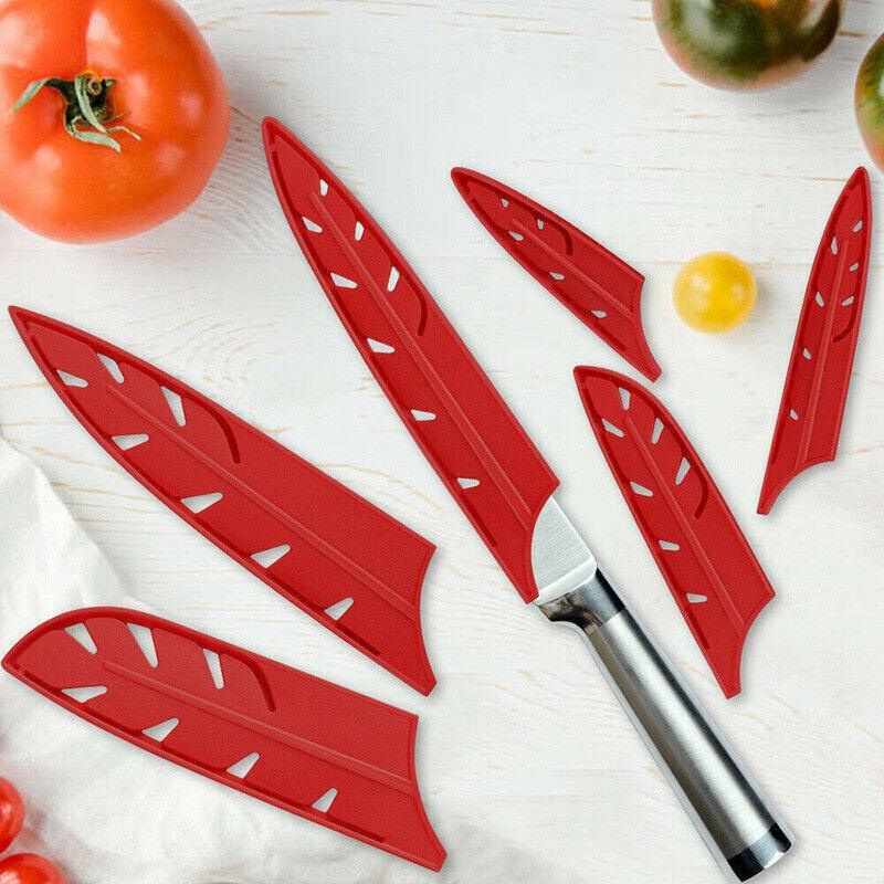 Plastic Knife Sheath Edge Guard Cover Scabbard Slicing Blade Red Protector Chef - Scabbard-5in 3