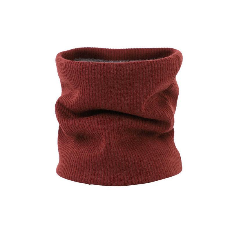 Fleece Neck Warmer Thermal Tube Scarf Winter Snood Hat for Men Women Outdoor - Beige 12