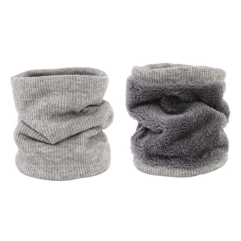 Fleece Neck Warmer Thermal Tube Scarf Winter Snood Hat for Men Women Outdoor - Blue 3