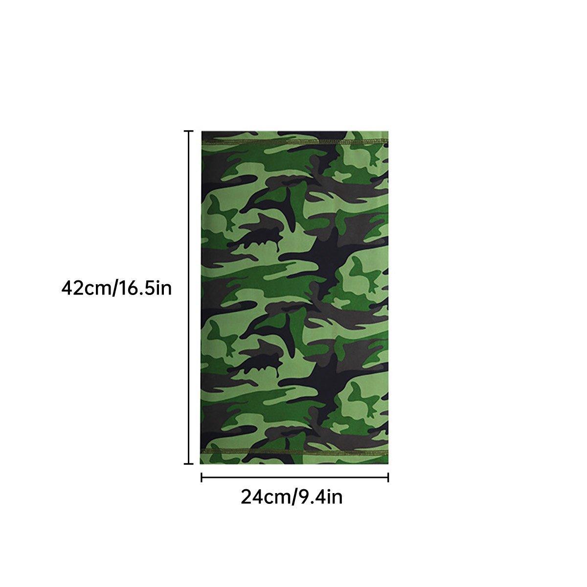 Sunblock Ice Silk Breathable Bandana Bib Face Scarf Fishing Biker Sport Headgear - Camouflage Green 3