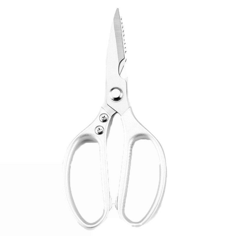 2X Japanese Heavy Duty Stainless Steel Kitchen Scissors Shears Fish Chicken Bone - 2pcs Silver 6