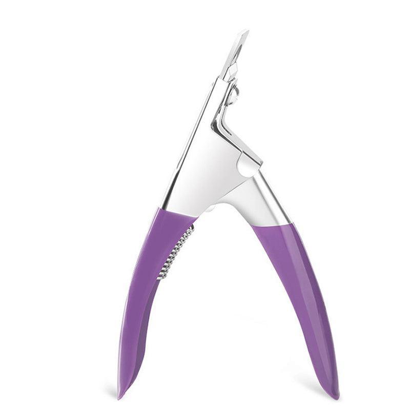 Acrylic Nail Tip Cutter False Nail Clipper U Shape Manicure Art Trimmer Tool - Purple 10