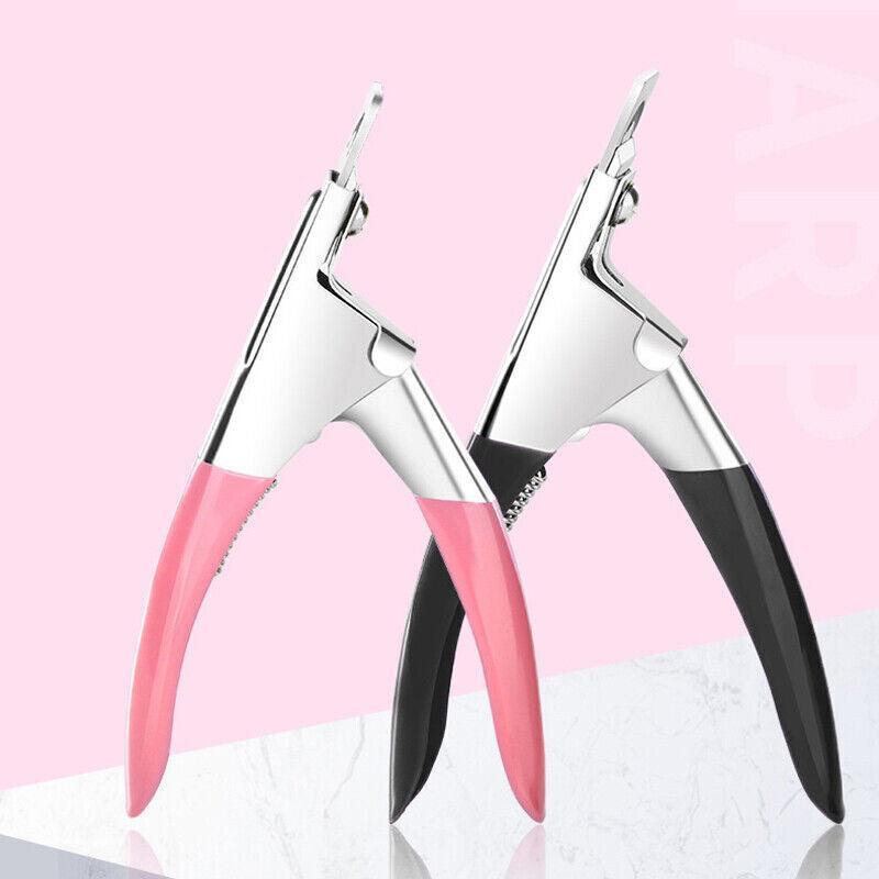 Acrylic Nail Tip Cutter False Nail Clipper U Shape Manicure Art Trimmer Tool - Pink 5