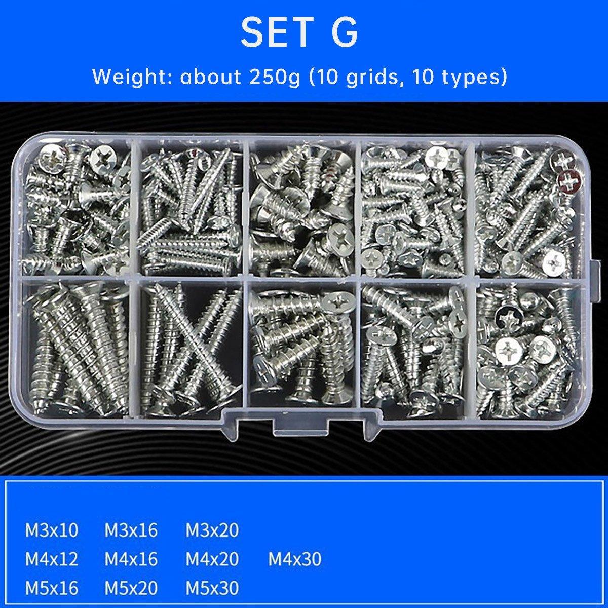 Household Self-tapping Screw Nut Gasket Box Set Multi-purpose Screw Assortment - G 11