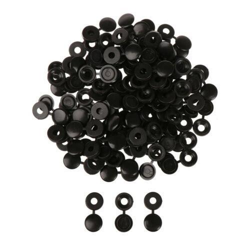 100/200X Plastic Screw Cover Caps Holes Cams Furniture Kitchen Button Nuts Bolts - Brown 7