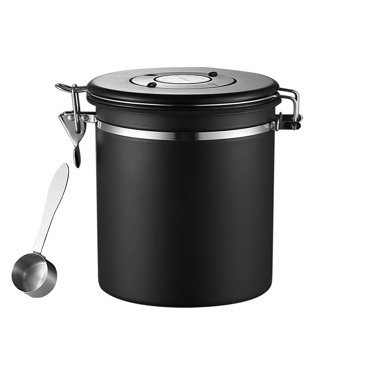 Coffee Powder Sealed Jar Airtight Storage Container for Kitchen Tea Sugar Beans - Silvery-1500ml 9