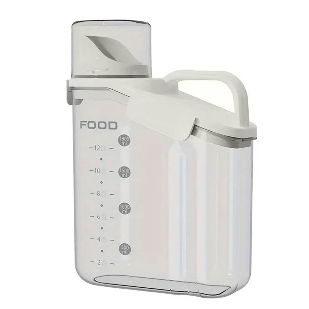 2Sizes Portable Transparent Grain Storage Jar Cat Food Rice Snack Tea Container - 2000ML 6