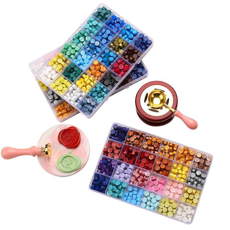 600 X Colour Sealing Wax Mix Metallic Stick Beads Stamp Seal Candle Envelope VIC - Macaron Color 3