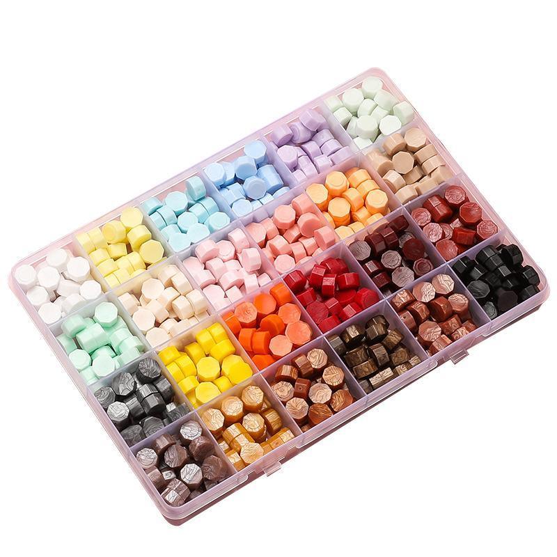 600 X Colour Sealing Wax Mix Metallic Stick Beads Stamp Seal Candle Envelope VIC - Macaron Color 6